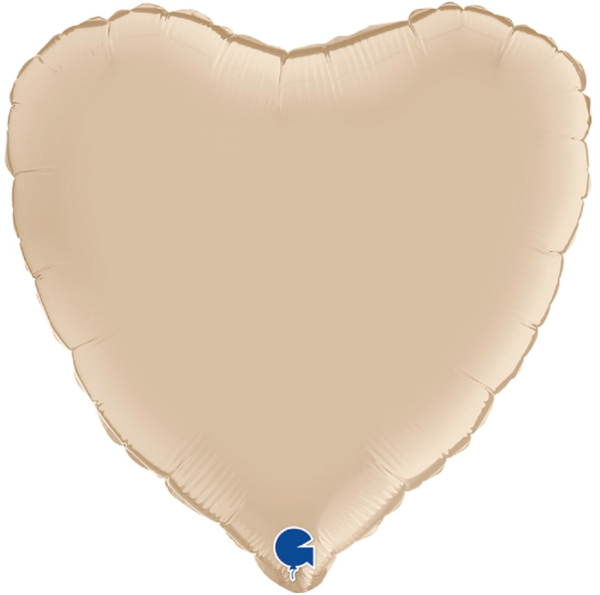 Folienballon - Herz Satin Creme - ø 46cm